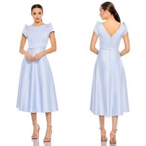 Mac Duggal Light Blue Midi Dress